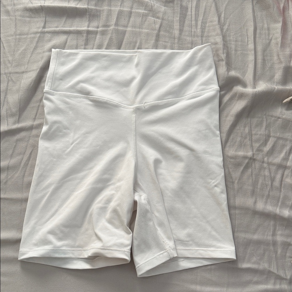 ThirtyYears White Biker Shorts